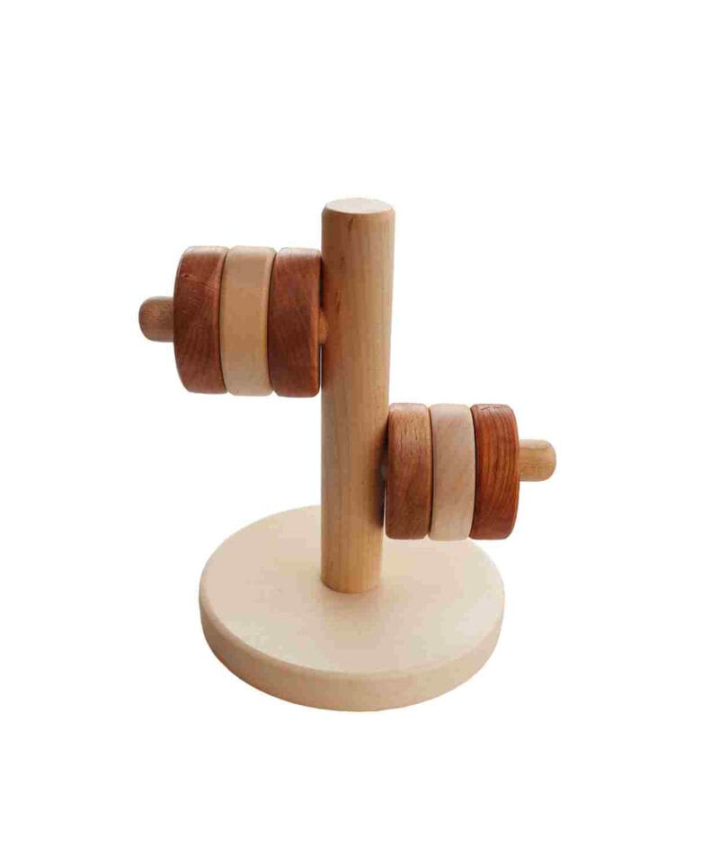 Drewniana układanka Montessori horyzontalna wieża - Wooden Story