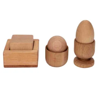 Zestaw Montessori jajko, kula i kwadrat Wooden Story