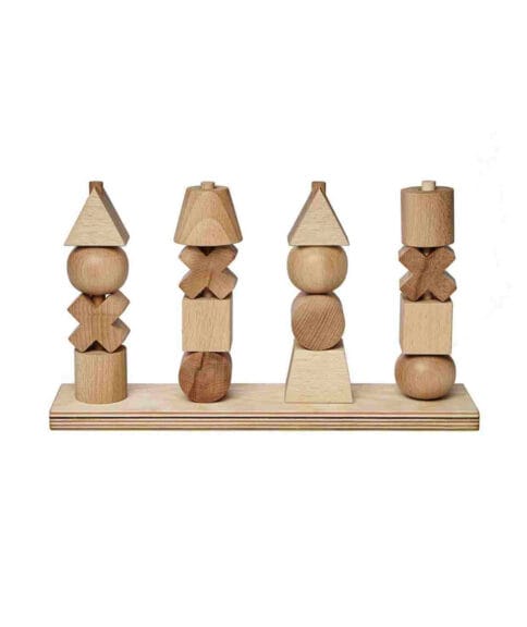 Zabawki i akcesoria dla dzieci Gdańsk 10 Drewniana układanka płotek XL naturalna - Wooden Story