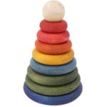 Drewniana Piramida Okrągła Kolorowa - Wooden Story 1 Drewniana Piramida Okrągła Kolorowa
