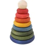 Drewniana Piramida Okrągła Kolorowa
