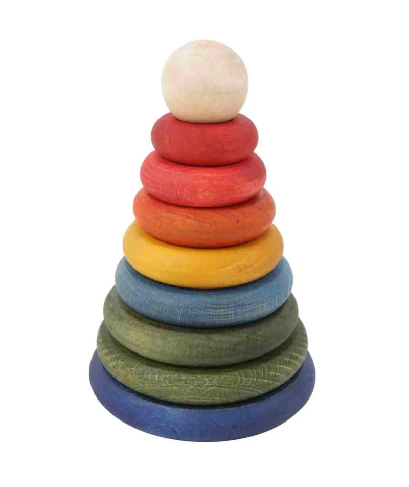 Drewniana Piramida Okrągła Kolorowa