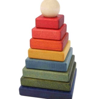 Drewniana Piramida Kwadratowa Kolorowa