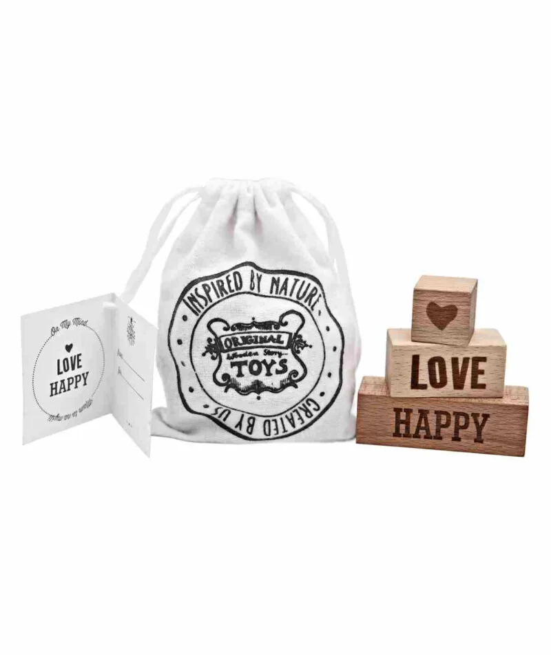 Klocki Drewniane Mam to na Myśli… Happy, Klocki Drewniane Mam to na Myśli… Happy,