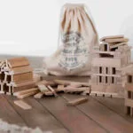 Drewniane klocki architektoniczne 200 el. - Wooden Story 2 export 345