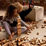 Drewniane klocki w skrzynce 63el naturalne - Wooden Story 2 export 375