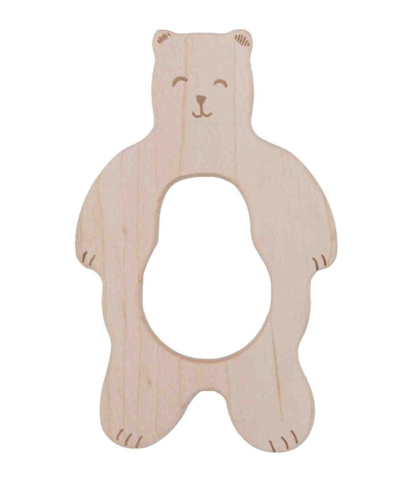 Drewniany gryzak miś