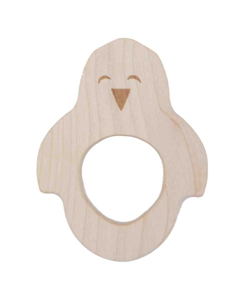 Drewniany gryzak pingwin