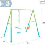 Huśtawka ogrodowa podwójna dla dzieci