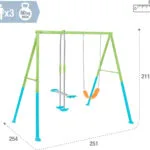 Huśtawka ogrodowa podwójna dla dzieci - INTEX 10 Huśtawka ogrodowa podwójna dla dzieci