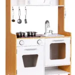 Drewniana kuchnia dla dzieci biała - ECOTOYS 3 3