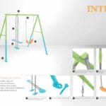 Huśtawka ogrodowa podwójna dla dzieci