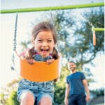 Huśtawka ogrodowa podwójna dla dzieci