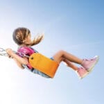 Huśtawka ogrodowa podwójna dla dzieci