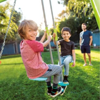 Huśtawka ogrodowa podwójna dla dzieci