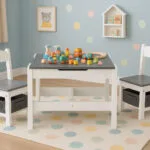Zestaw mebli dziecięcych z tablicą kredową biały - ECOTOYS 2 9 3