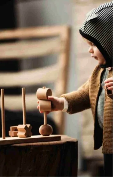 Płotek XL drewniany Montessori