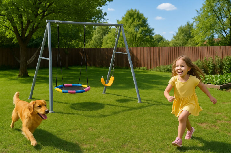 Huśtawka ogrodowa dla dzieci z gniazdem Huśtawka ogrodowa dla dzieci z gniazdem