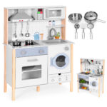Kuchnia dla dzieci dźwięki LED piekarnik pralka akcesoria kuchenne ECOTOYS