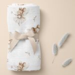 Pieluszka Bambusowa myszki 110x110 cm - Bocioland 3 Pieluszka bambusowa myszki 75x75 cm