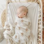 Pieluszka Bambusowa myszki 110x110 cm - Bocioland 1 Pieluszka bambusowa myszki 110x110 cm