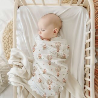 Pieluszka Bambusowa wiewiórki 110x110 cm