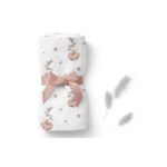 Pieluszka Bambusowa króliczki 110x110 cm - Bocioland 4 Pieluszka bambusowa króliczki 75x75 cm