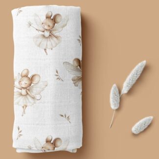 Pieluszka Bambusowa myszki 40x40 cm