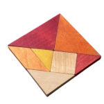 Drewniany tangram barwa ciepła Wooden Story