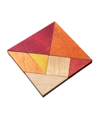 Drewniany tangram barwa ciepła Wooden Story