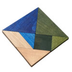 Drewniany tangram w woreczku – barwa zimna – Wooden Story 1 Drewniany tangram barwa zimna Wooden Story