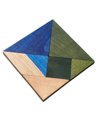 Drewniany tangram barwa zimna Wooden Story