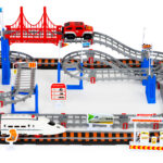 Kolejka i auto na baterie dwa tory - Multistore 2 2 24