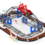 Kolejka i auto na baterie dwa tory - Multistore 3 3 24