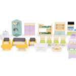 Drewniane mebelki dla lalek 30 elementów - Multistore 7 7 59
