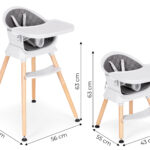Fotelik krzesełko do karmienia dzieci 6w1 szare - ECOTOYS 10 10 1