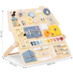 Drewniana tablica manipulacyjna Domek - Ecotoys 10 10 2