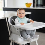 Fotelik krzesełko do karmienia dzieci 6w1 szare - ECOTOYS 3 3 1