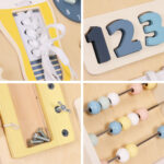 Drewniana tablica manipulacyjna Domek - Ecotoys 3 3 2