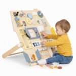 Drewniana tablica manipulacyjna Domek - Ecotoys 4 4 2