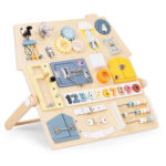 Drewniana tablica manipulacyjna Domek - Ecotoys 6 6 2