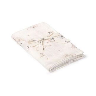 Bambusowa pieluszka muślinowa little sheeps