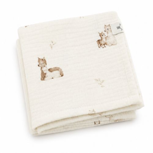 Pieluszka muślinowa z bawełny organicznej Alpacas 60x65 cm (5) Pieluszka muślinowa z bawełny organicznej Alpacas 60x65 cm
