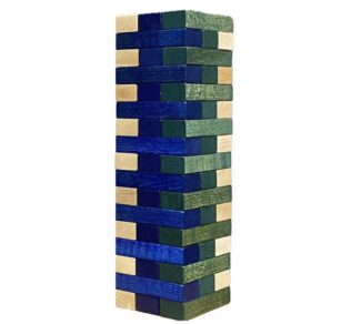 Drewniana wieża balansująca barwa zimna Wooden Story
